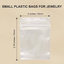 CLEAR ZIP LOCK JEWELRY BAG SMALL