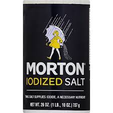 MORTON IODIZED SALT CONTAINER