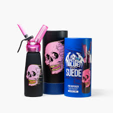 SPECIAL BLUE FLORAL SKULL 1 PINT DISPENSER (1)