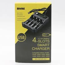 TOPOO BMAX LI-ION BATTERY 4-SLOTS SMARTCHARGER USB