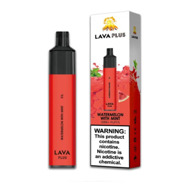 LAVA PLUS  2000 PUFFS (10)(Watermelon Mint 5%)