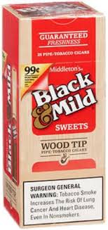 BLACK & MILD SWEETS WOOD TIP $1.19 (25)