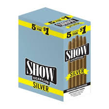 SHOW CIGARILLOS SILVER 5 FOR $1