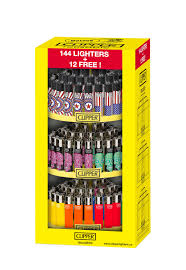 CLIPPER ASSORTED PRINTED 144 LIGHTERS + 12 FREE