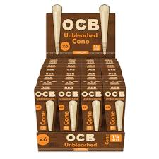 OCB Brown Rice Cone 1 1/4 84mm 6 Packs