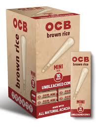 OCB Brown Rice Cone Mini 70mm 10 Pack