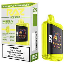 RAZZ 25K PUFFS SOUR APPLE WATERMELON