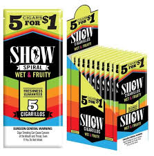 SHOW CIGARILLOS WET & FRUITY 5 FOR $1