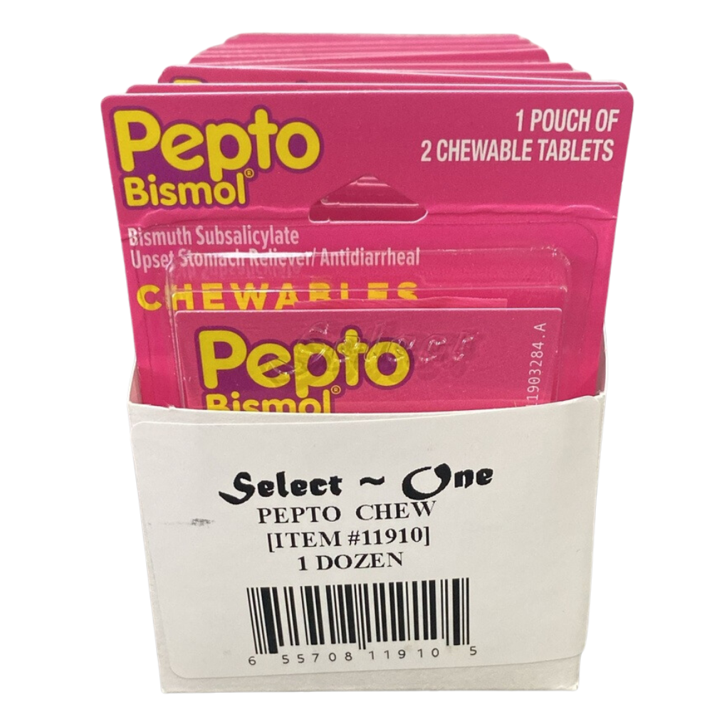 Pepto Bismol Chewable Blister Pack 2 Tablets 12ct