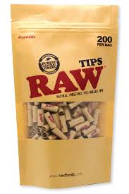 RAW TIPS PREROLLED BAGS 200CT