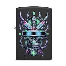 ZIPPO CYBER SKULL DESIGN 48516