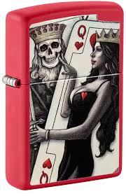 ZIPPO SKULL KING QUEEN BEAUTY 48624
