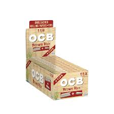 OCB Brown Rice 1 1/4 Rolling  Papers + Tips