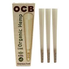 OCB Organic Hemp Cone King 109mm 3 Pack