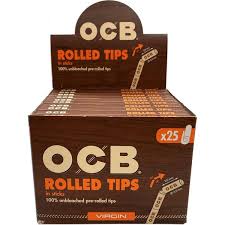 OCB Virgin Pre-Rolled Tip Pack  25 Tips