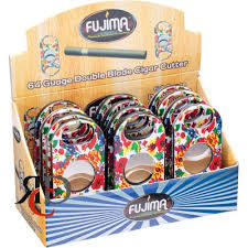 12 CT FLORAL DESIGN DBL BLADE CIGAR CUTTER 64