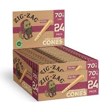 ZIG-ZAG UNBLEACHED CONES MINI 70's SIZE  (24)