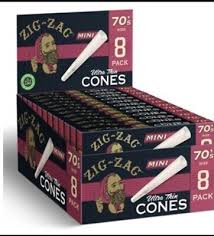 ZIG-ZAG MINI ULTRA THIN CONES 70'S SIZE  (8)
