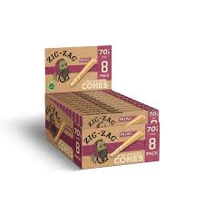 ZIG-ZAG MINI UNBLEACHED CONES 70'S SIZE  (8)