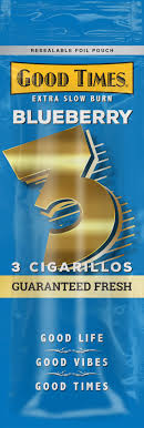 Good Times Blueberry Foil Fresh 3 For $1.19 Cigarillos