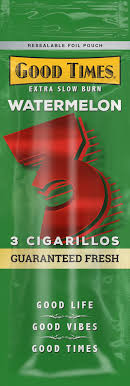 Good Times Watermelon Foil Fresh 3 For $1.19 Cigarillos
